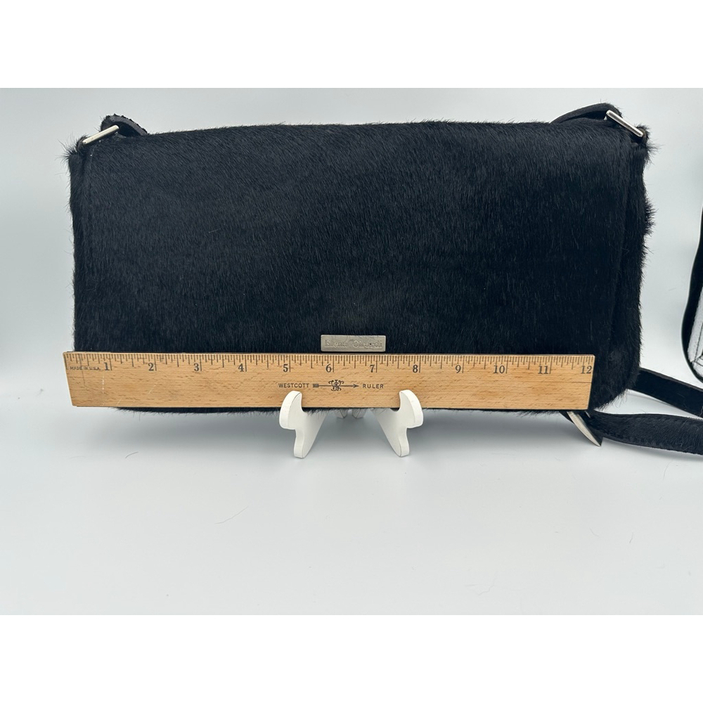 Vintage 00’s Elena Girardi | Handmade in Italy | Black Calf Hair Crossbody Bag | - Picture 9 of 10